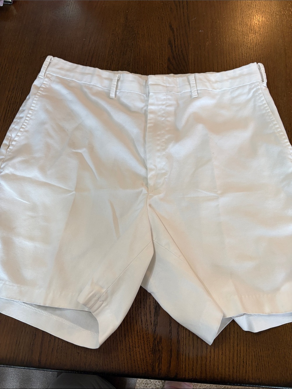 Men's White Cotton Shorts